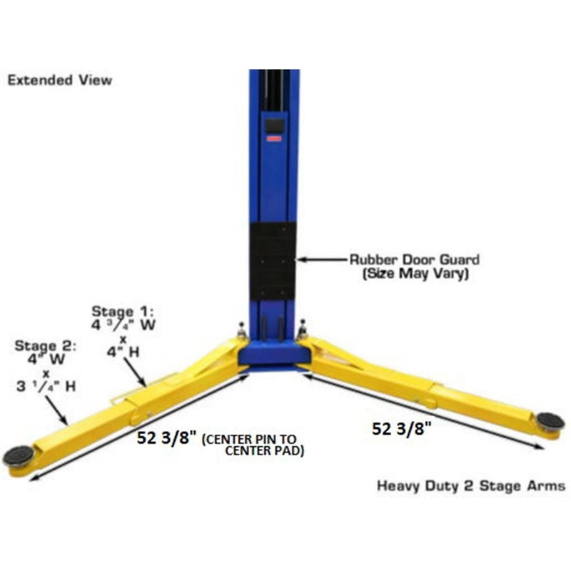 Atlas Automotive Equipment OHX10000X Extra Tall 2-Post Lift — 10,000 lb. Capacity