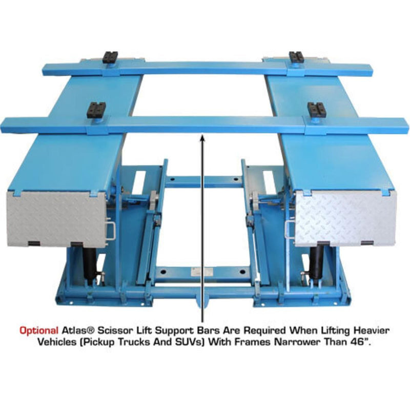 Atlas Automotive Equipment 7K Kwik-Bay Portable Mid-Rise Scissor Lift — 7,000 lb. Capacity