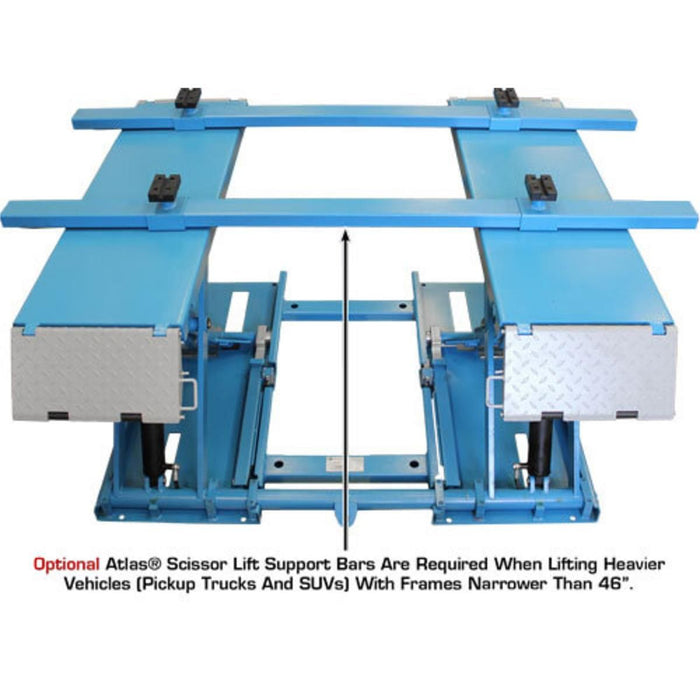 Atlas Automotive Equipment 7K Kwik-Bay Portable Mid-Rise Scissor Lift — 7,000 lb. Capacity