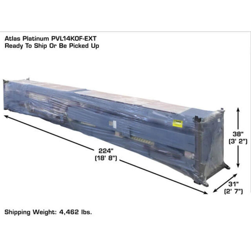 Atlas Platinum PVL14OF-EXT ALI Certified Open-Front Alignment Lift — 14,000 lb. Capacity