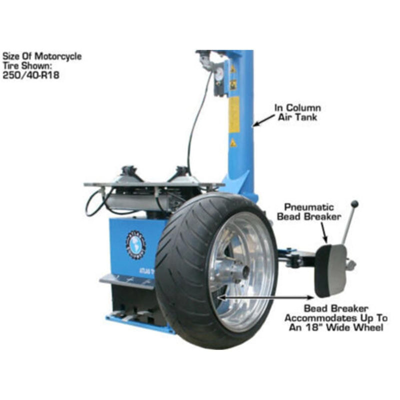 Atlas Automotive Equipment TC289 Extra Large Rim-Clamp Tire Changer with Beadblaster