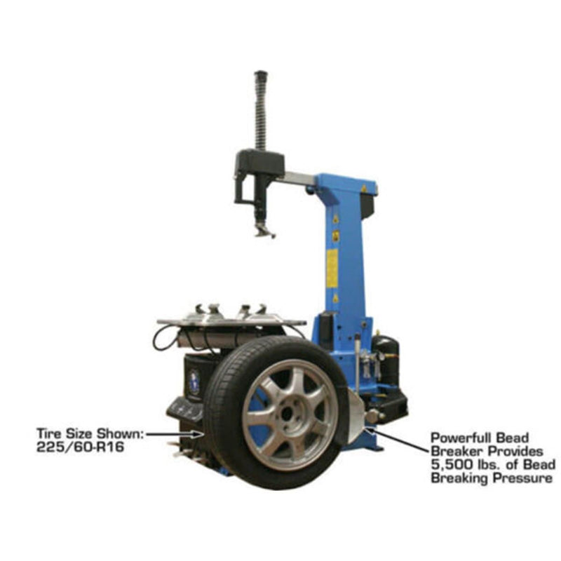 Atlas Automotive Equipment TC755 Tilt-Back Rim-Clamp Tire Changer with Beadblaster