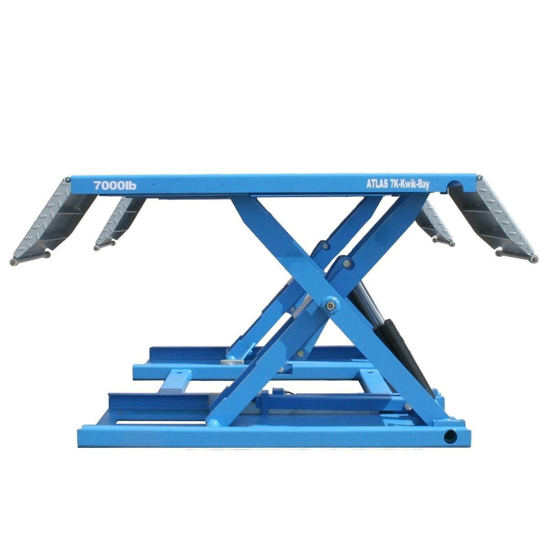 Atlas Automotive Equipment 7K Kwik-Bay Portable Mid-Rise Scissor Lift — 7,000 lb. Capacity