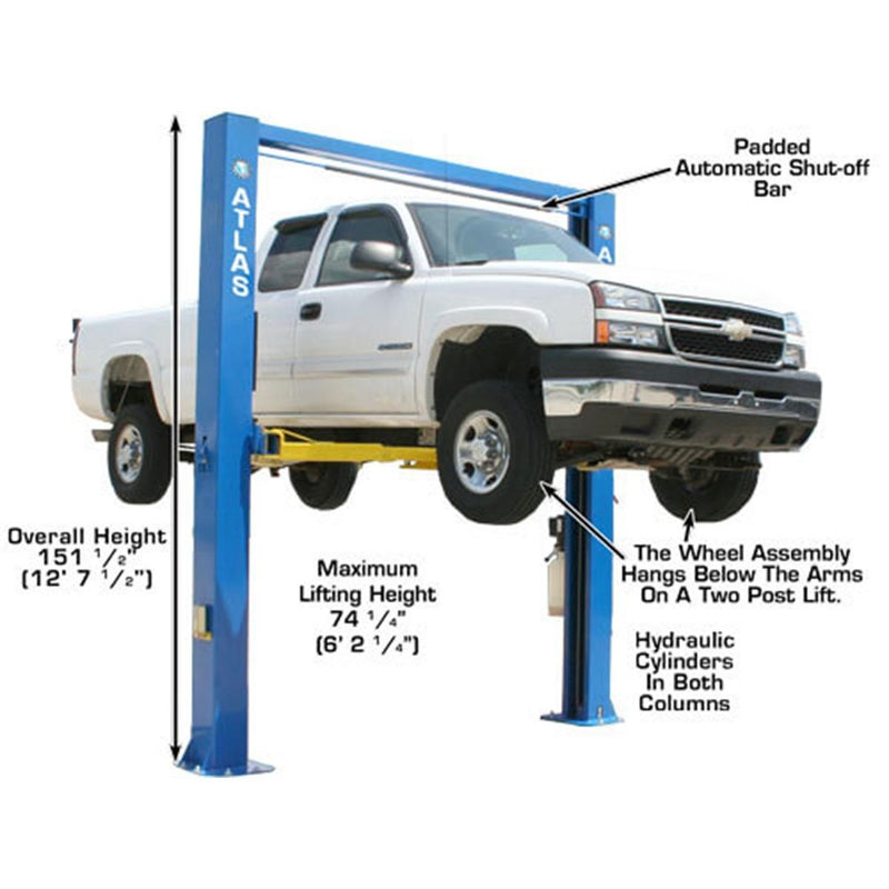 Atlas Automotive Equipment OHX10000X Extra Tall 2-Post Lift — 10,000 lb. Capacity