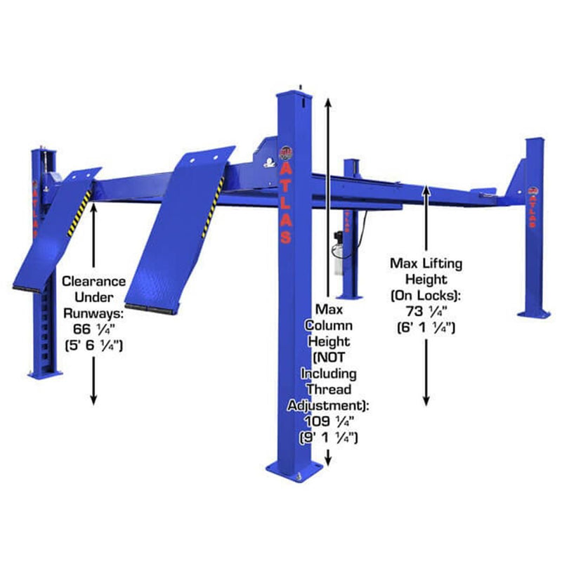 Atlas Platinum PVL14OF-EXT ALI Certified Open-Front Alignment Lift — 14,000 lb. Capacity