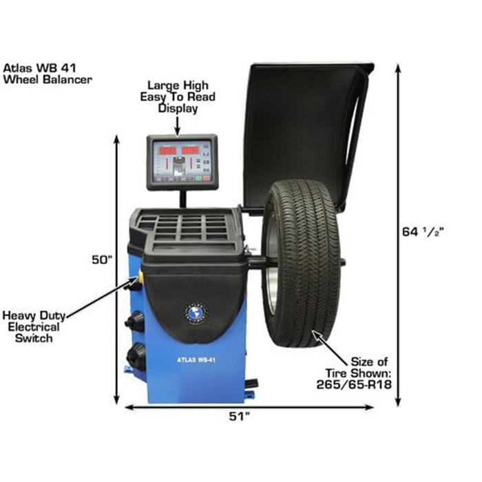 Atlas Equipment WB41 Self-Calibrating Computerized Wheel Balancer