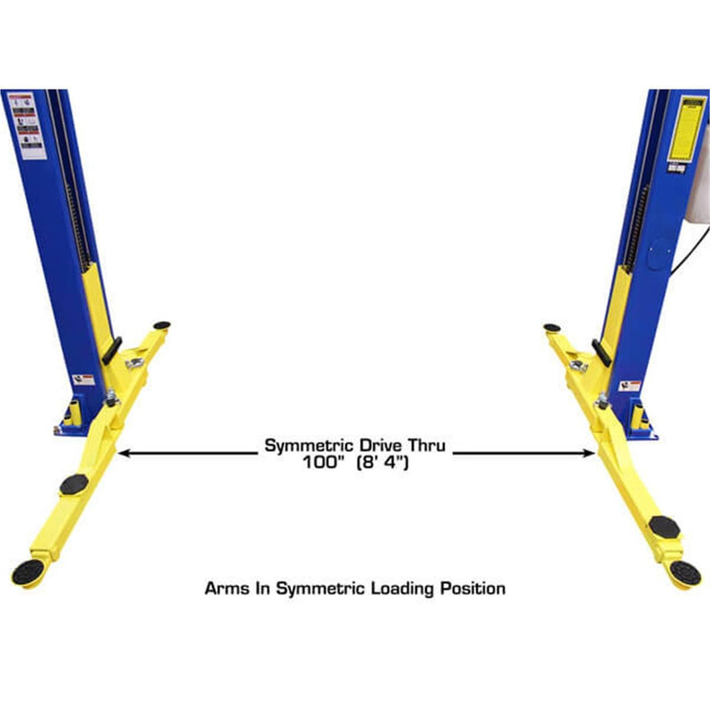 Atlas Equipment 9KOHX Overhead 2-Post Lift — 9,000 lb. Capacity