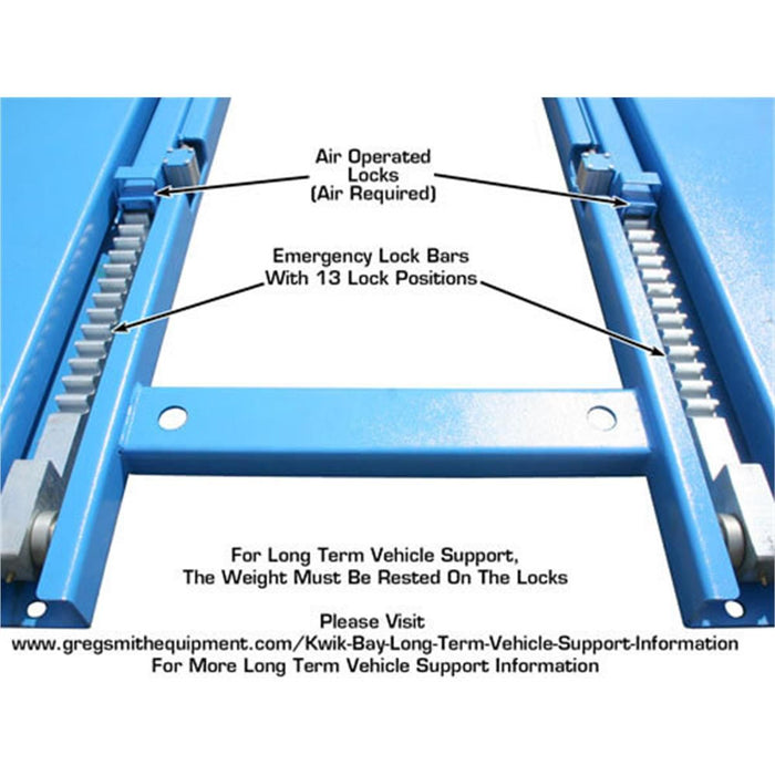 Atlas Automotive Equipment 7K Kwik-Bay Portable Mid-Rise Scissor Lift — 7,000 lb. Capacity