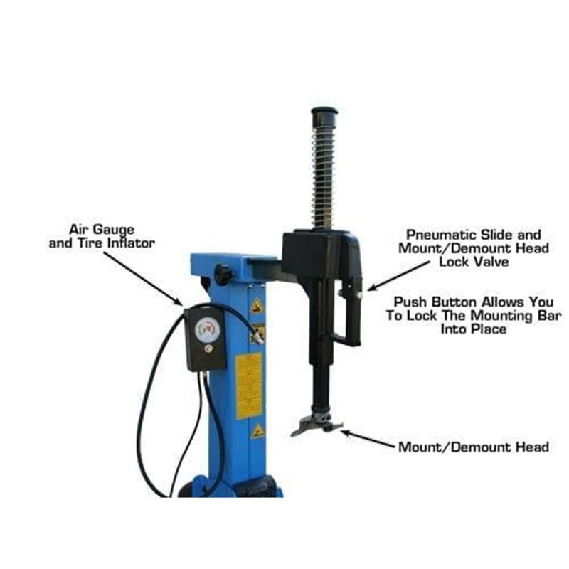 Atlas Automotive Equipment TC755 Tilt-Back Rim-Clamp Tire Changer with Beadblaster